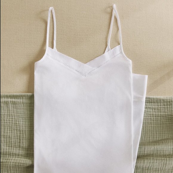 ZARA HOME WHITE COTTON PAJAMA NIGHTGOWN $59.90 - Picture 2 of 6